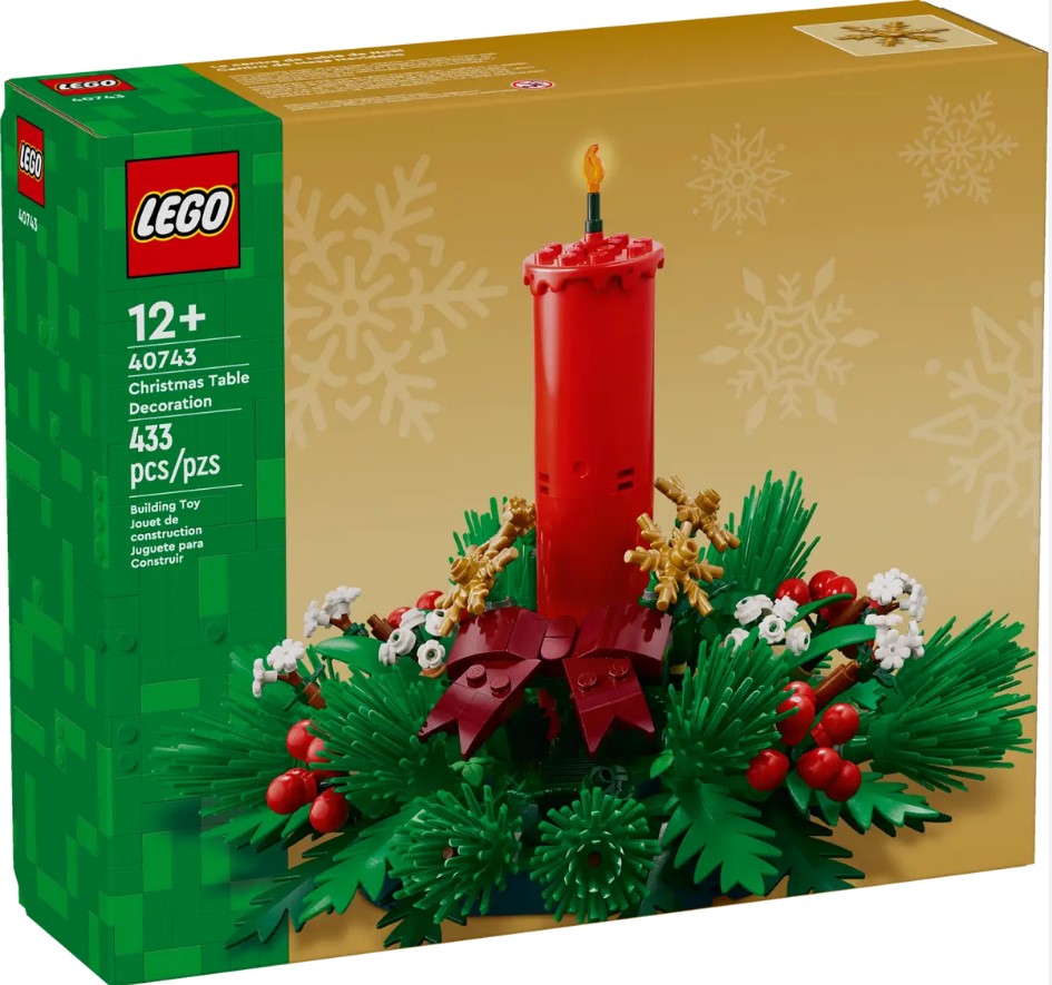Light Kit for LEGO® Christmas Table Decoration 40743 | BMB   Festive Candle and Greenery Set Christmas table centerpiece 40743 display picture 1