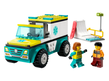 Load image into Gallery viewer, LEGO® City Emergency Ambulance and Snowboarder - 60403
